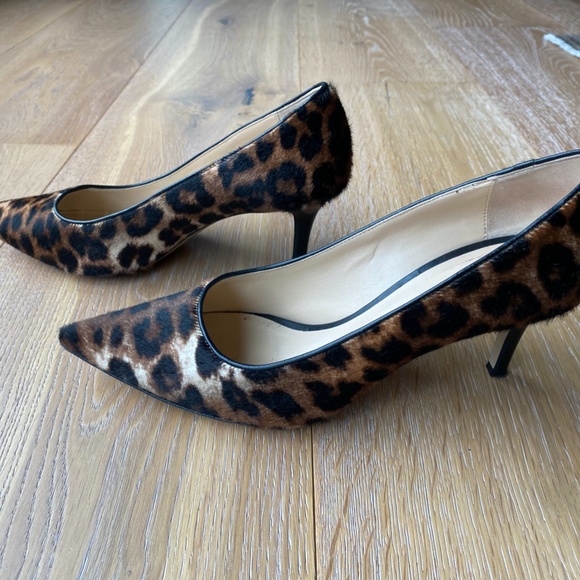Barneys Leopard Pony Hair Heels - Picture 3 of 5